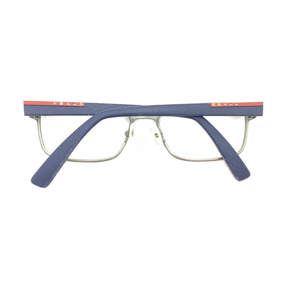 Prada VPS 50G U6T-1O1 Blue Gray Red Eyeglasses Frames 53-17 140 Italy Men Women - Picture 11 of 12